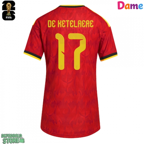 Belgien Charles De Ketelaere #17 Replika Hjemmebanetrøje Dame VM 2026 Kortærmet